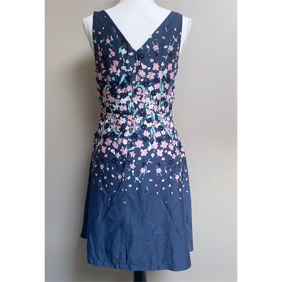 LOFT floral print sleeveless A-line dress - Picture 2 of 5